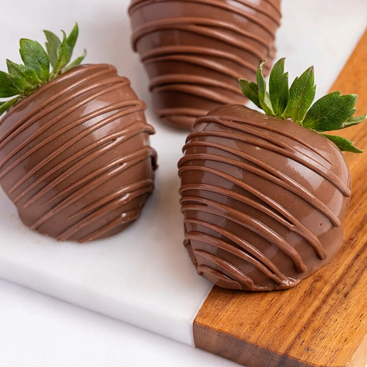 Hand-Dipped Belgian Milk Chocolate Strawberries - Image 2