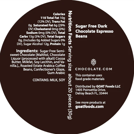 Sugar Free Dark Chocolate Espresso Beans - Image 5